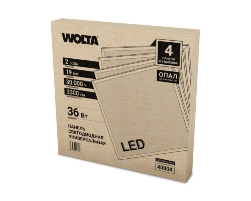 Светодиодная панель  ULPD36W60-04-02 Wolta