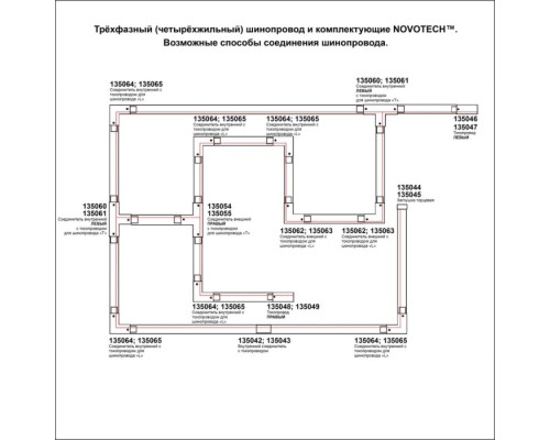 Шинопровод  135240 Novotech