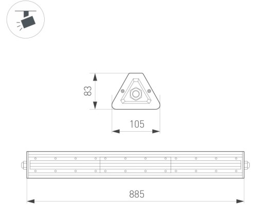 Промышленный потолочный светильник LAGERN 052034 Arlight