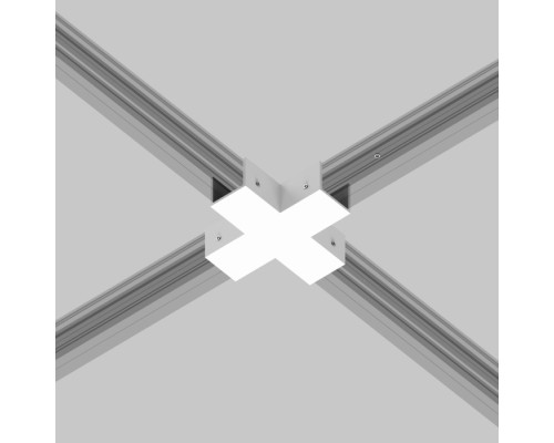 Коннектор X-образный Комплектующие для уличной трековой системы Elasity IP O-TR001-CC-W Maytoni
