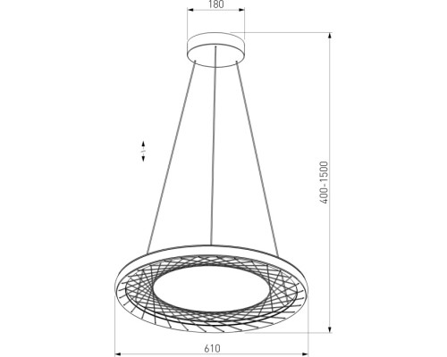 Подвесной светильник Parafe 40024/1 LED серый Eurosvet