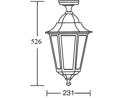 Потолочный светильник уличный PETERSBURG ECONOM 79805EA Bl Oasis Light