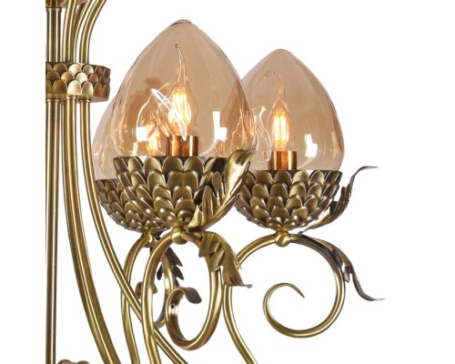 Подвесная люстра Olivi 3304/6H-ABPAB-AM Lumien Hall