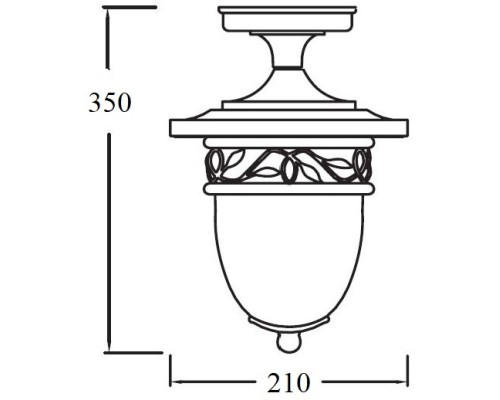 Потолочный светильник уличный KRAKOV 1 L 87205LA Gb Oasis Light