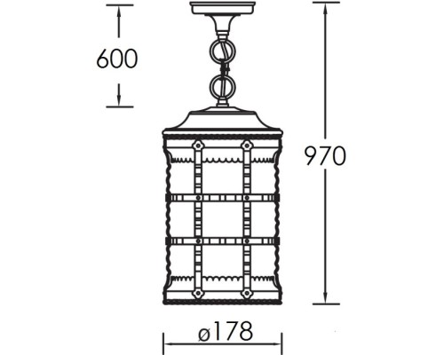 Уличный светильник подвесной BARSELONA 81205 Gw Oasis Light