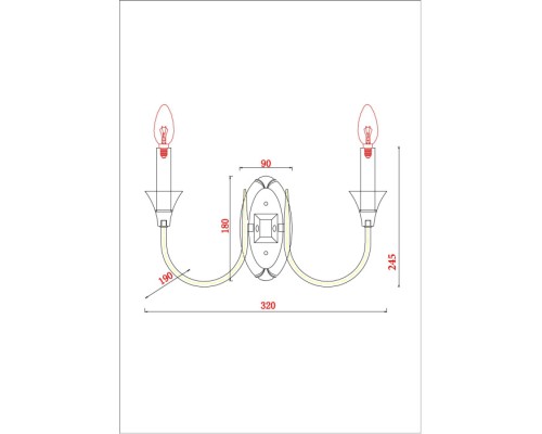 Бра Collinetta A4094AP-2WH Arte Lamp