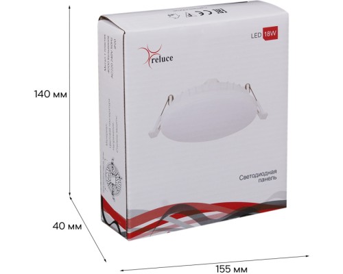 Светодиодная панель  70605-9.0-001OL LED18W WH 4000K Reluce