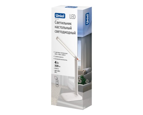 Интерьерная настольная лампа ULM ULM-D607 4W/3000-6000K/DIM WHITE Uniel