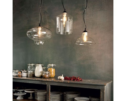 Подвесной светильник Bistro BISTRO SP1 PLATE TRASPARENTE Ideal Lux