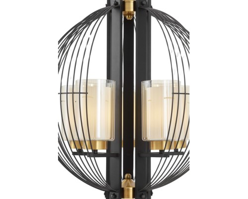 Подвесная люстра Ponti LDP 1245-5 BK+MD Lumina Deco