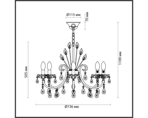 Подвесная люстра Versia 4977/8 Odeon Light