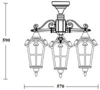 Потолочный светильник уличный PORTO 86170A/3 02 Gb Oasis Light