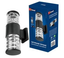Настенный светильник уличный  UUL-S12A 2x60W/E27 IP65 BLACK Uniel