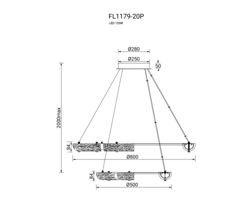 Подвесной светильник Rudeza FL1179-20P Fluorite