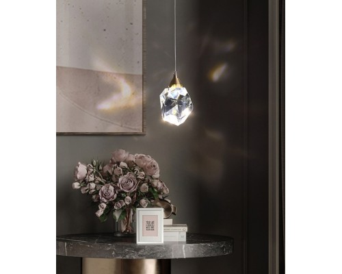 Подвесной светильник Crystal rock II 9701P/1 brass DeLight Collection