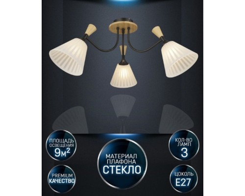 Потолочная люстра Vestmar WD3577/3C-BK-WT Wedo Light