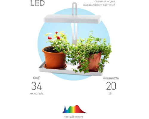 Светильник для растений  FITO-20W-QLED-W ЭРА