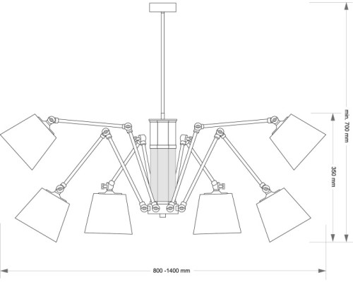 Потолочная люстра TADEA TAD-ZW-6(BN/A) Kutek