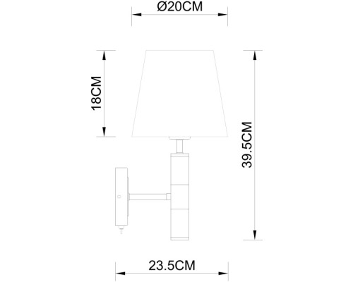 Бра Robert A5066AP-1BK Arte Lamp