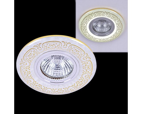 Точечный светильник  09502-9.0-001MN MR16+LED3W WH/GD Reluce