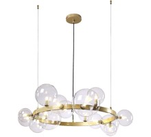 Подвесная люстра AGATA AGATA SP15 V2 GOLD/TRANSPARENTE Crystal Lux