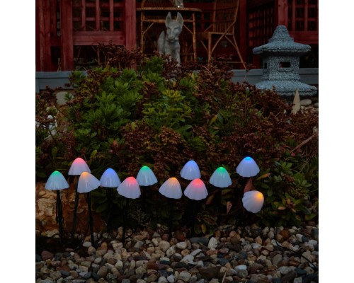 Грунтовый светильник  USL-S-830/PM020 MULTICOLOR MUSHROOMS SET12 Uniel