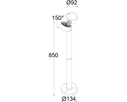 Наземный светильник TUBE LED W2261-850 Gr Oasis Light
