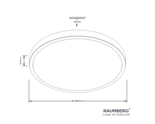 Потолочный светильник  XD2020.SL28Wh Raumberg