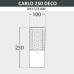 Наземный светильник Carlo Deco DR3.573.000.LXU1L Fumagalli