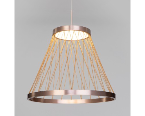 Подвесной светильник Cesta 40016/1 LED коричневый Eurosvet