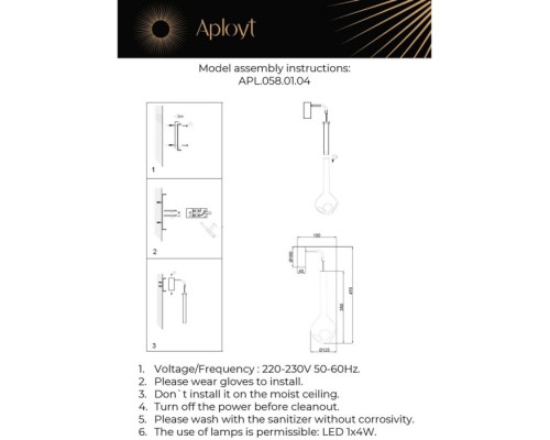 Бра Wisia APL.058.01.04 Aployt