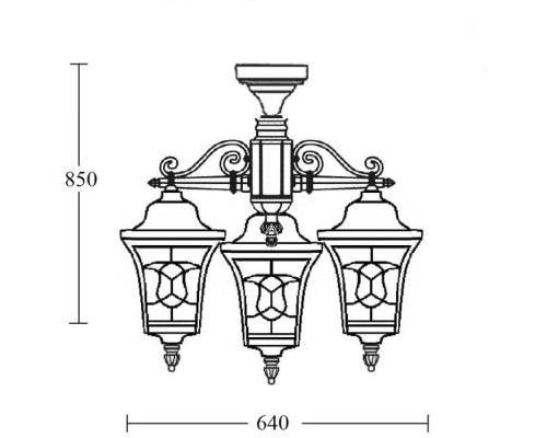 Потолочный светильник уличный VENECIA 2L 91870LA/3 Bl Oasis Light