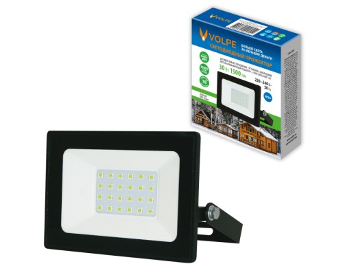 Прожектор уличный  ULF-Q519 30W/GREEN IP65 220-240V BLACK Volpe