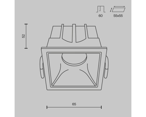 Точечный светильник Alfa LED DL043-01-10W3K-SQ-WB Maytoni