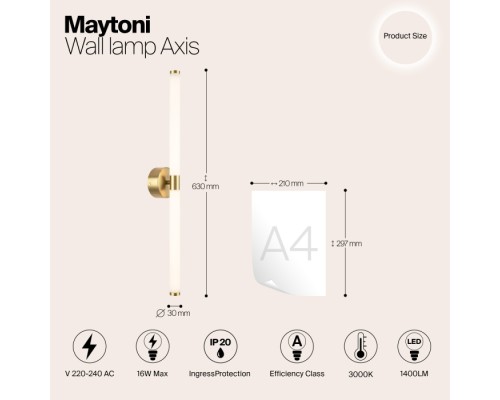 Бра Axis MOD106WL-L16G3K Maytoni