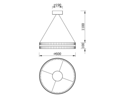 Подвесной светильник Faccia VL1693P01 Vele Luce