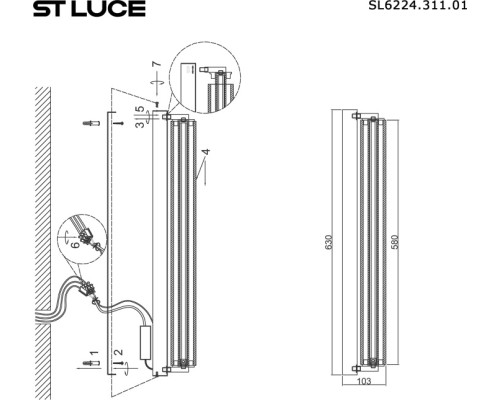 Настенный светильник Bamboo SL6224.311.01 ST Luce