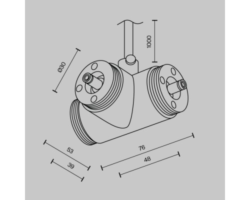 T-образный плоский коннектор Accessories for system Shelf CA015TC-P-B Maytoni