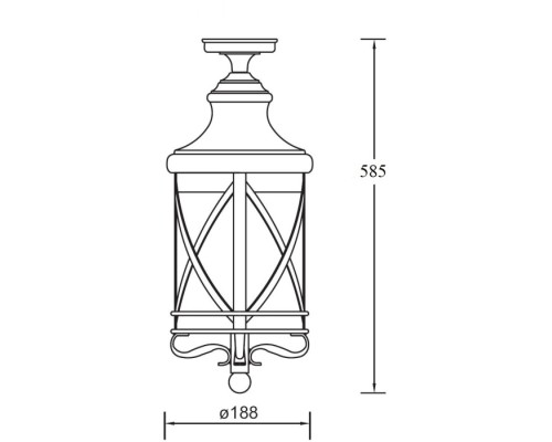 Потолочный светильник уличный LUCERNA 84805A Gb Oasis Light