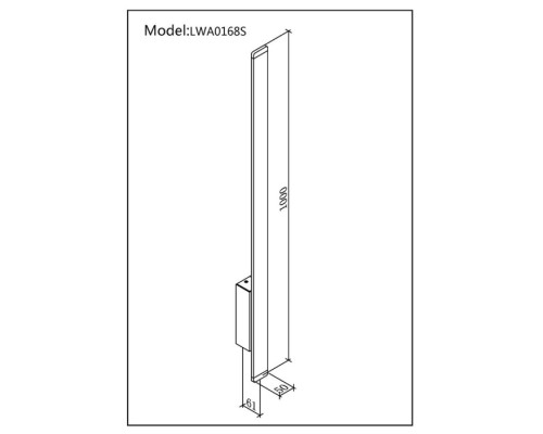 Настенный светильник L-CROSS LWA0168S-BL-WW DesignLed