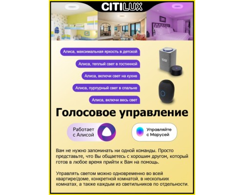 Потолочная люстра Стратус Смарт CL732A800G Citilux
