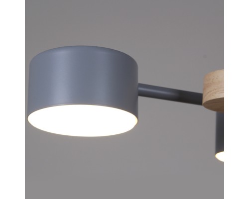 Потолочная люстра  03758-0.3-10 GREY+WOOD GX53 Reluce