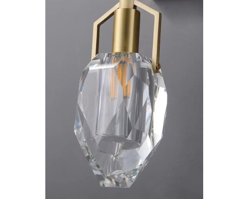 Бра Wall lamp 8960-1W brass/clear DeLight Collection