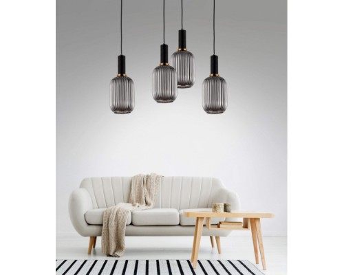 Подвесной светильник Rico LDP 1218-1 GY+BK Lumina Deco