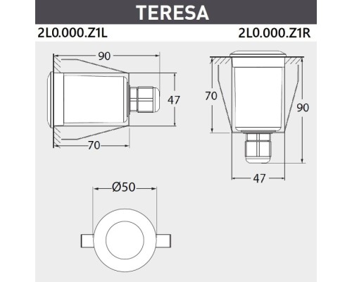 Встраиваемый светильник уличный Teresa 2L0.000.000.AXZ1L Fumagalli
