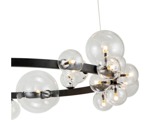 Подвесная люстра Art Deco Bubble KM1294P-24 black/clear DeLight Collection