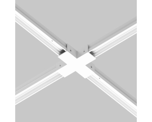 Коннектор X-образный Комплектующие для уличной трековой системы Elasity IP O-TR001-CC-W Maytoni