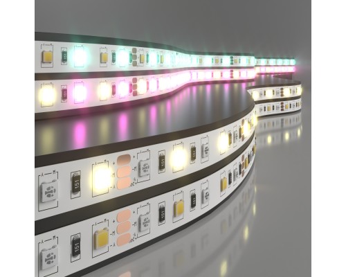 Светодиодная лента 24V 60Led 14,4W IP20 RGBW Лента светодиодная 24V 14,4W 60Led 5050+5050 IP20 MIX RGB/теплый белый, 5м Elektrostandard