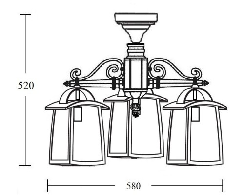 Потолочный светильник уличный FRANKFURT I 27370ACl 3 02 Bl Oasis Light