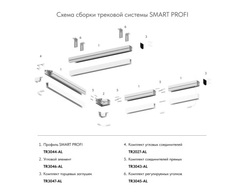 Соединитель угловой SMART ONE TR2027-AL Denkirs